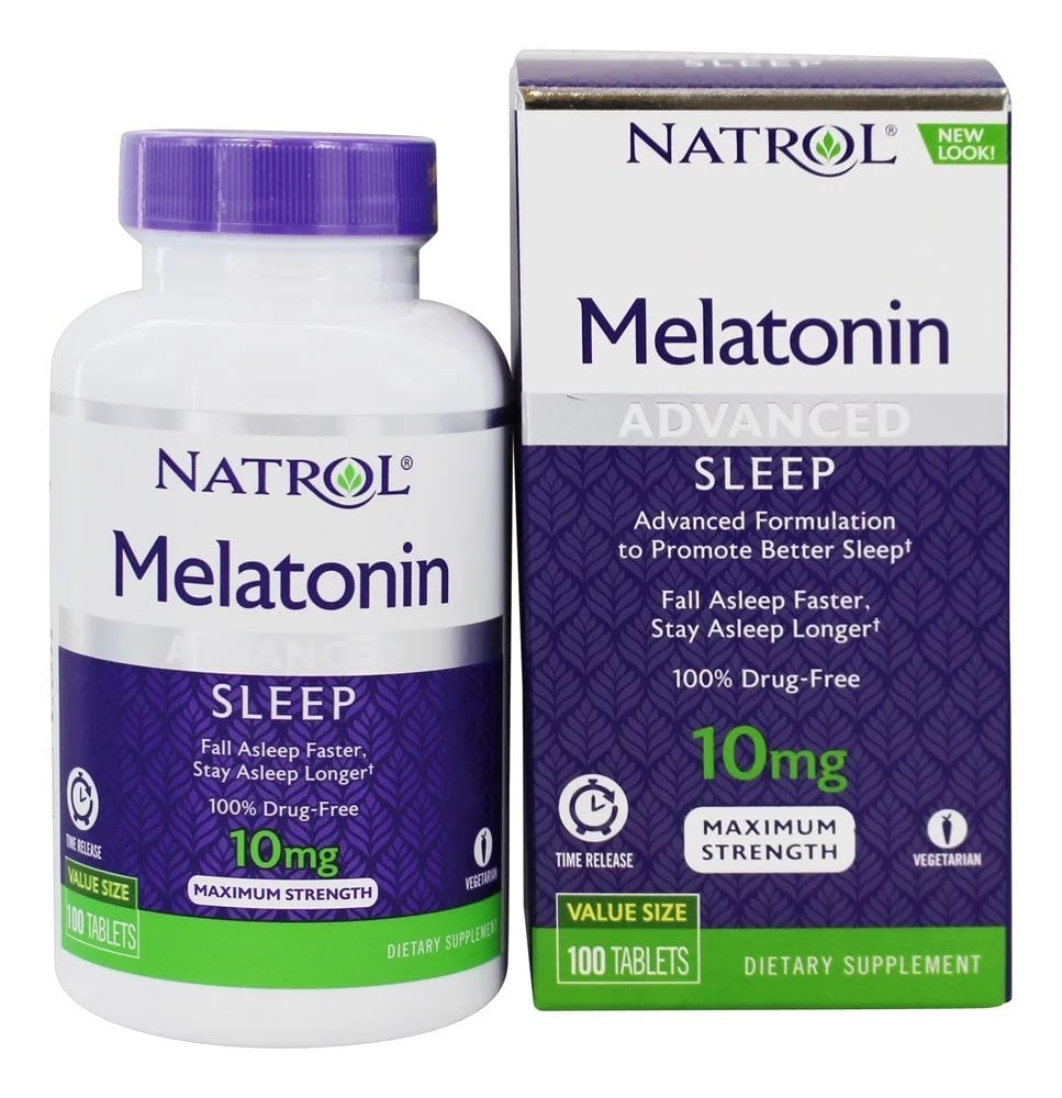 Natrol Melatonin Advanced Sleep 10 Mg Time Release Supplement Tablets