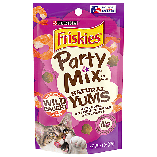 Friskies Purina Party Mix Natural Yums Cat Treats, 2.1 Oz