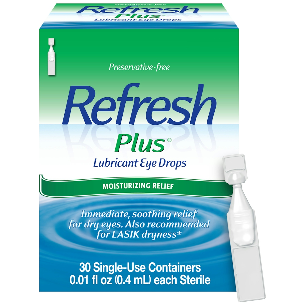 Refresh Plus Moisturizing Relief Lubricant Eye Drops 30 Containers