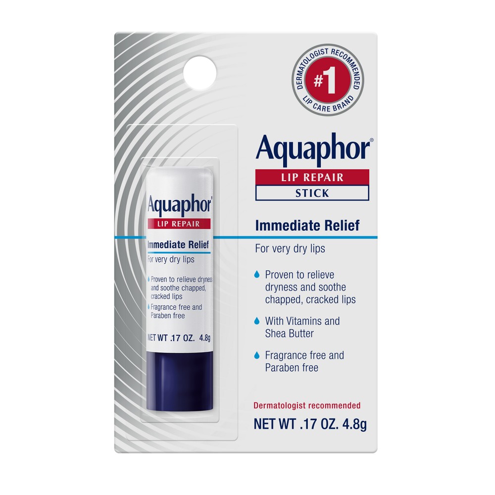 Aquaphor Lip Repair Stick For Dry Chapped Lips - 0.17oz