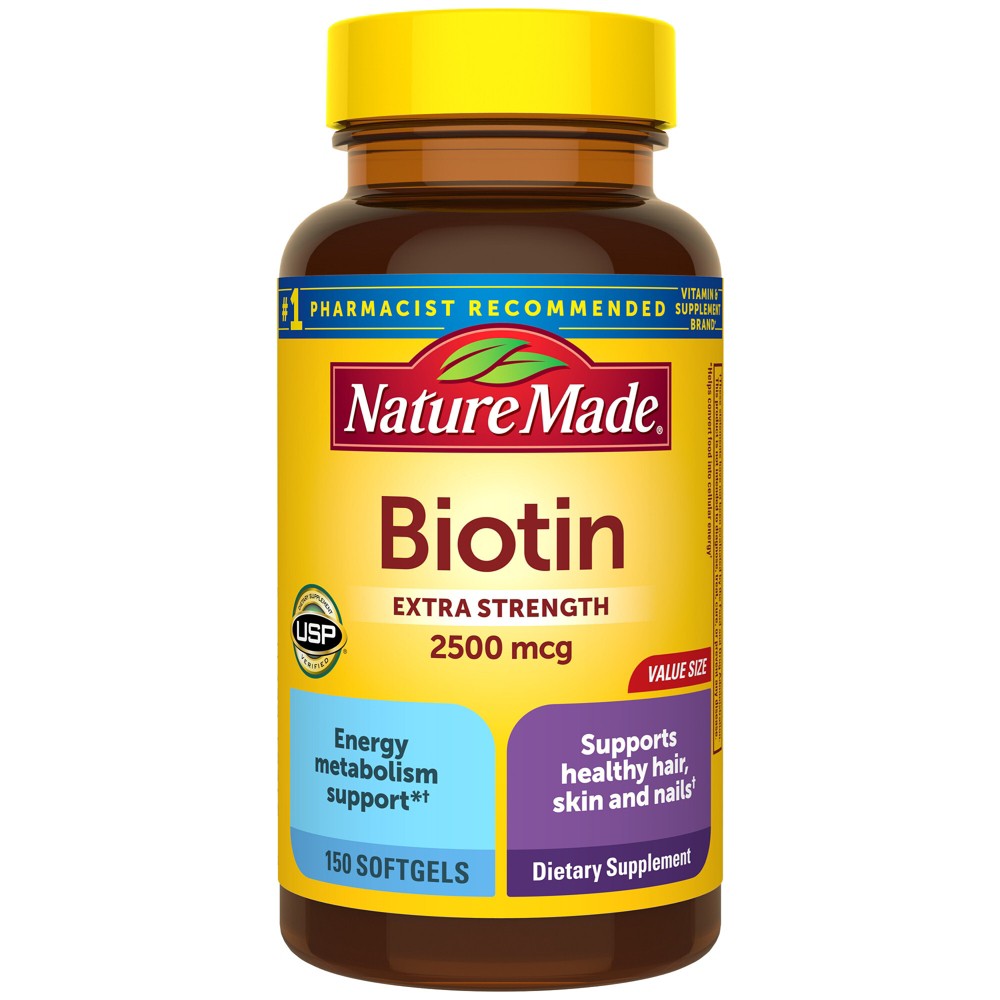 Nature Made Extra Strength Biotin 2500 Mcg, Dietary Supplement For Healthy Hair