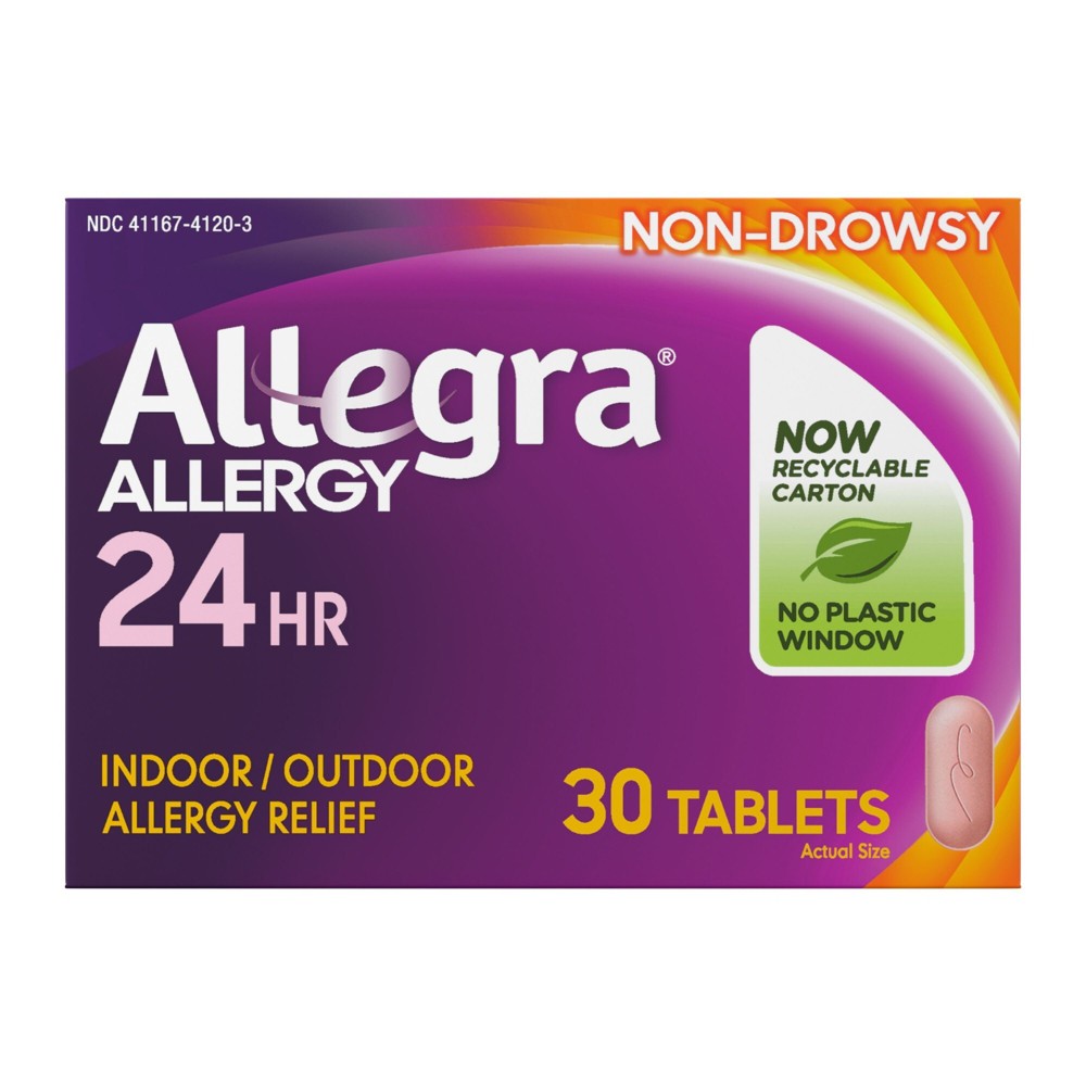 Allegra Allergy Relief, Indoor/Outdoor, 24 Hr, Non Drowsy, Tablets