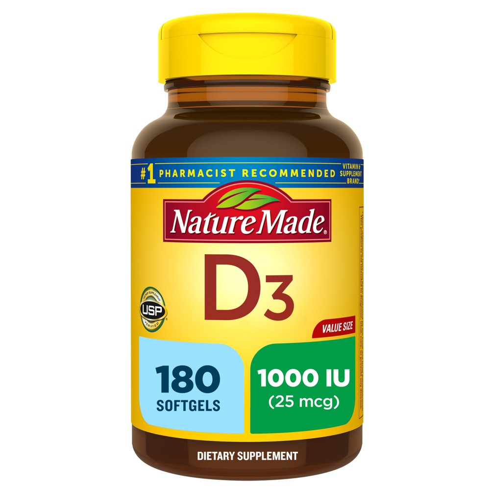 Nature Made Vitamin D3 Dietary Supplement Liquid Softgels