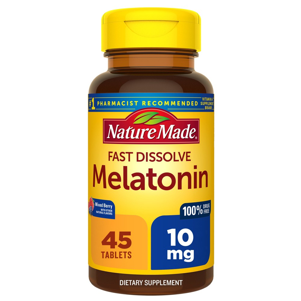 Nature Made Melatonin, Maximum Strength, 10 Mg, Tablets, Mixed Berry