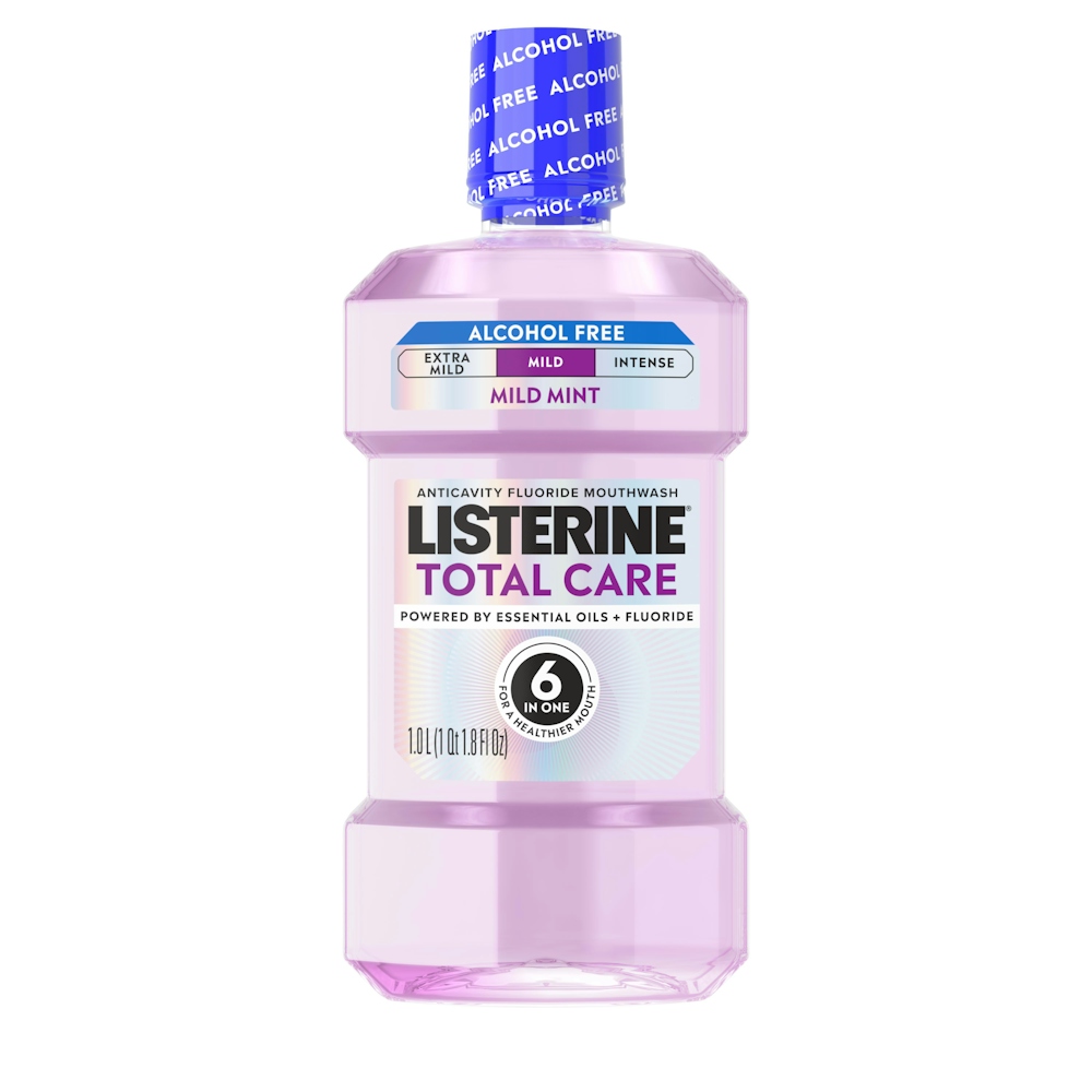 Listerine Total Care Zero Alcohol Fresh Mint Anticavity Fluoride Mouthwash, 33.8 Fl Oz