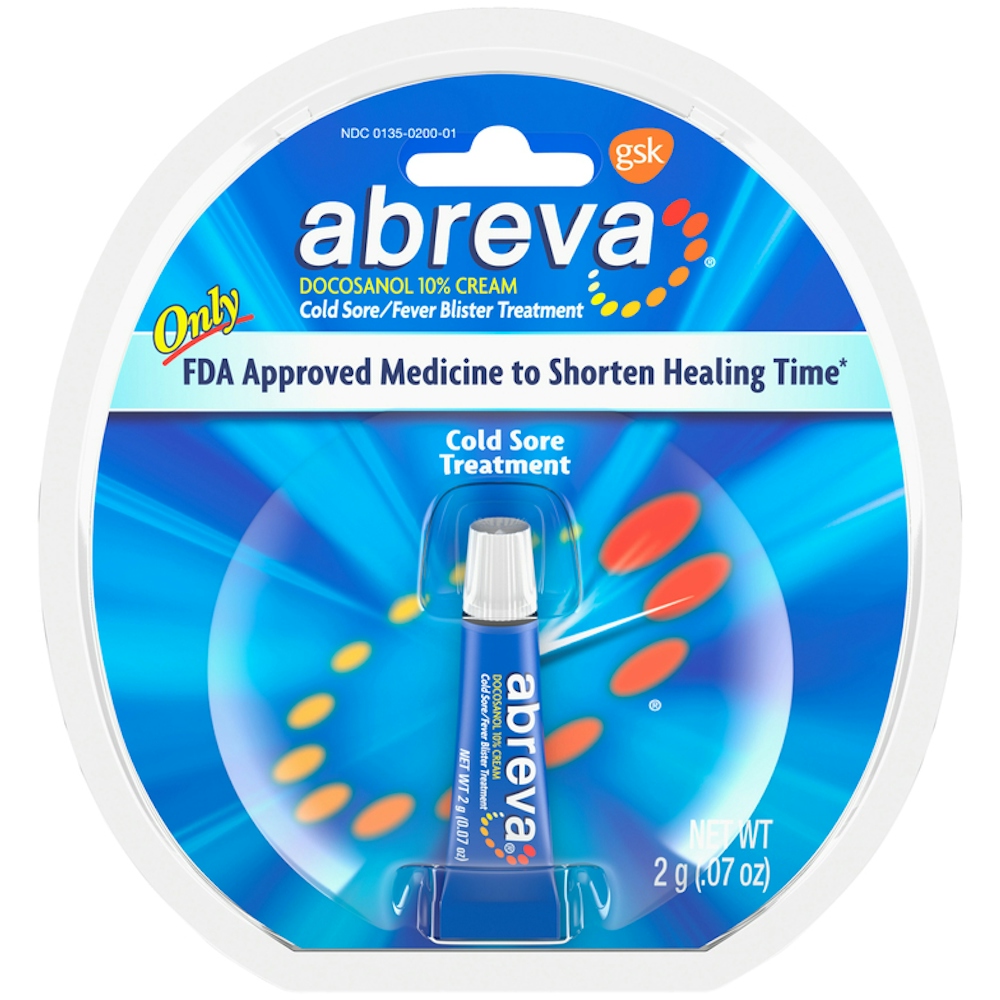 Abreva Cold Sore & Fever Blister Treatment, Cream 0.07oz