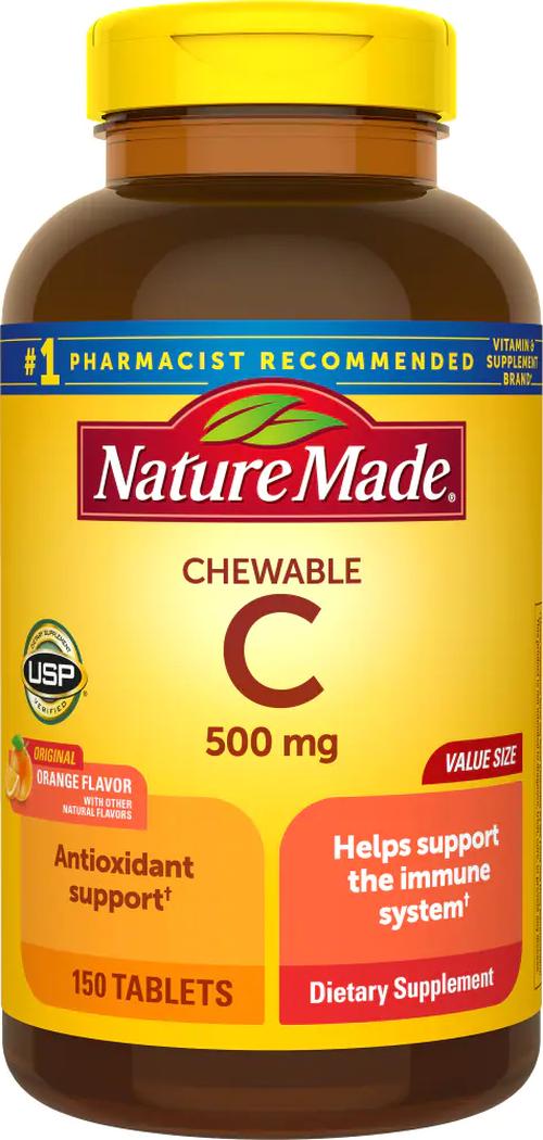 Nature Made Vitamin C Chewable 500 Mg 2 Bottle Pack