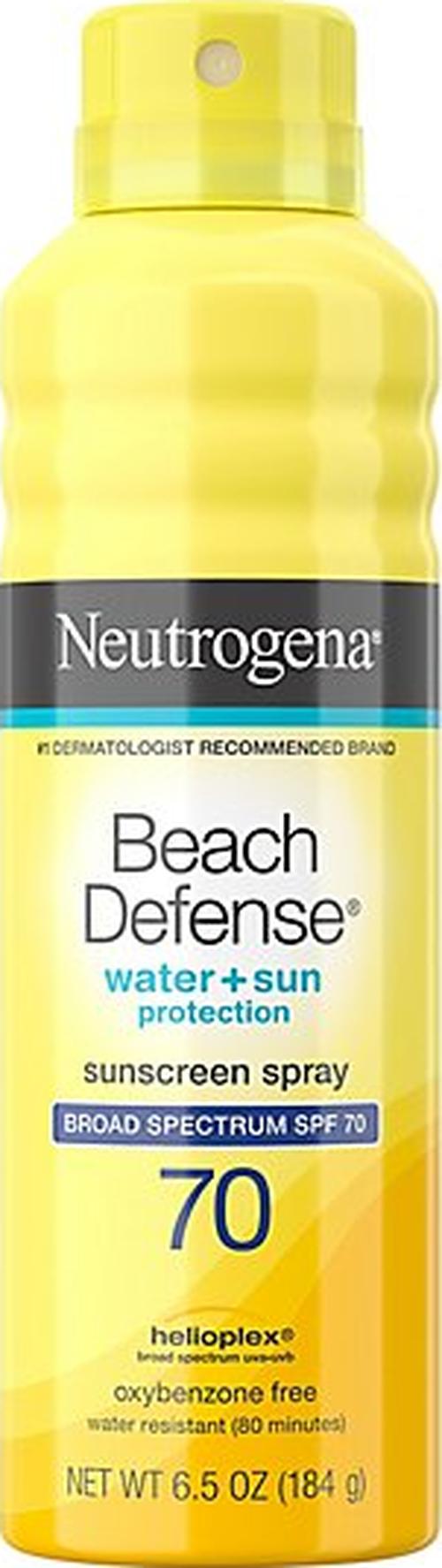 Neutrogena Beach Defense Water + Sun Protection Sunscreen Spray SPF 70