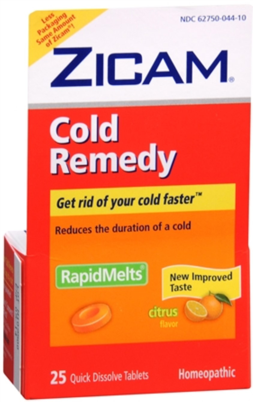 Zicam Zinc Cold Remedy RapidMelts Quick Dissolve, Tablet, Citrus, 25ct