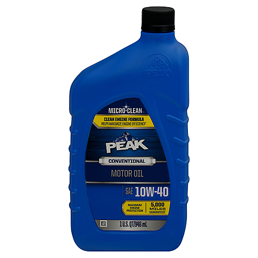 Peak Sae 10W-40 Conventional Motor Oil 1 Qt Container