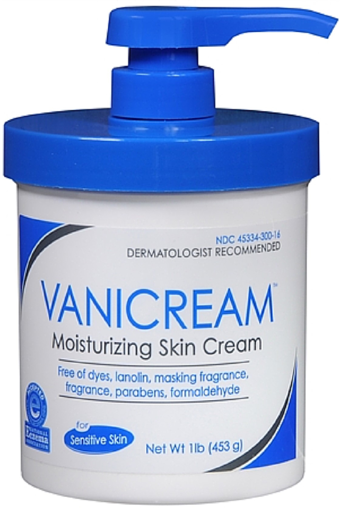 Vanicream Moisturizing Skin Cream With Pump Dispenser Fragrance Free -- 1 Lb