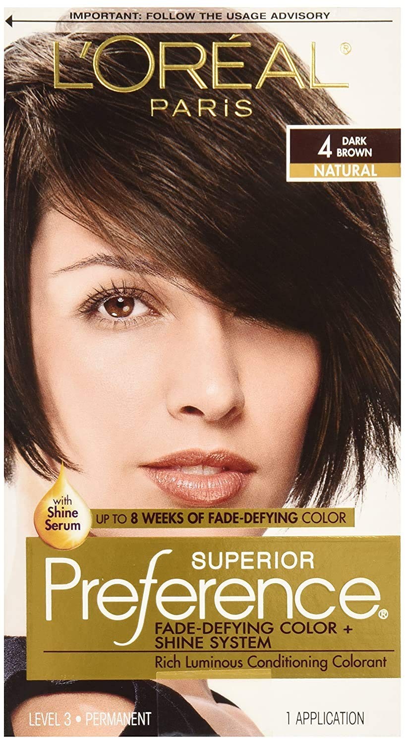 Superior Preference L'Oreal Paris 4 Dark Brown Natural Level 3 Permanent Hair Color, 1 Application