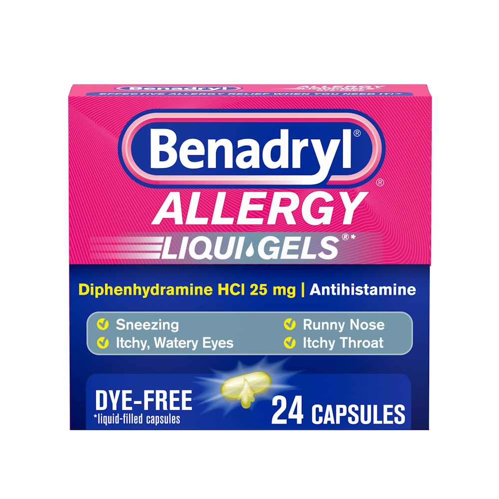 Benadryl Allergy, Dye Free, 25 Mg, Capsules