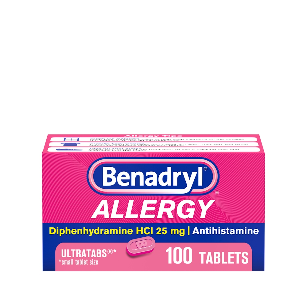 Benadryl Ultratabs Antihistamine Cold & Allergy Relief Tablets