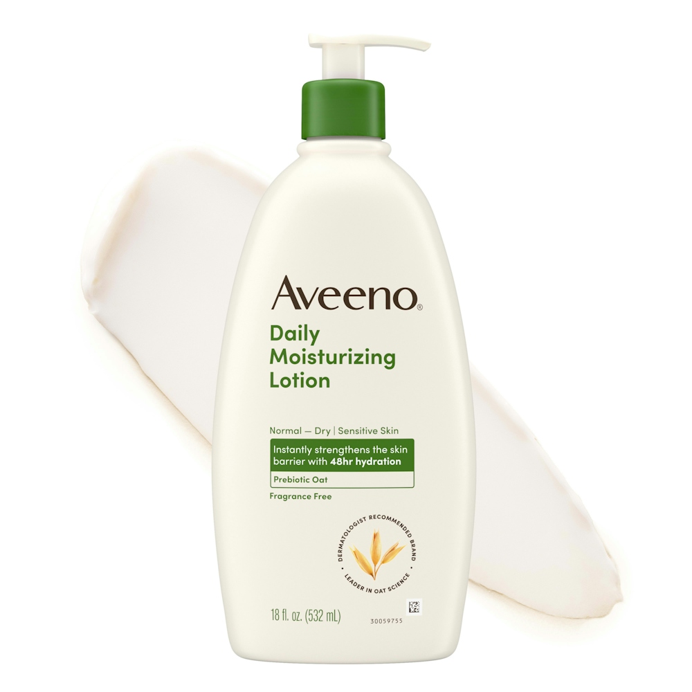 Aveeno Body Lotion, Daily Moisturizing, Fragrance Free 18 Fl Oz