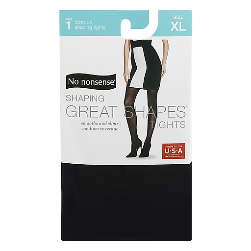 No nonsense Great Shapes Opaque Shaping Tights, Black, Extra Large