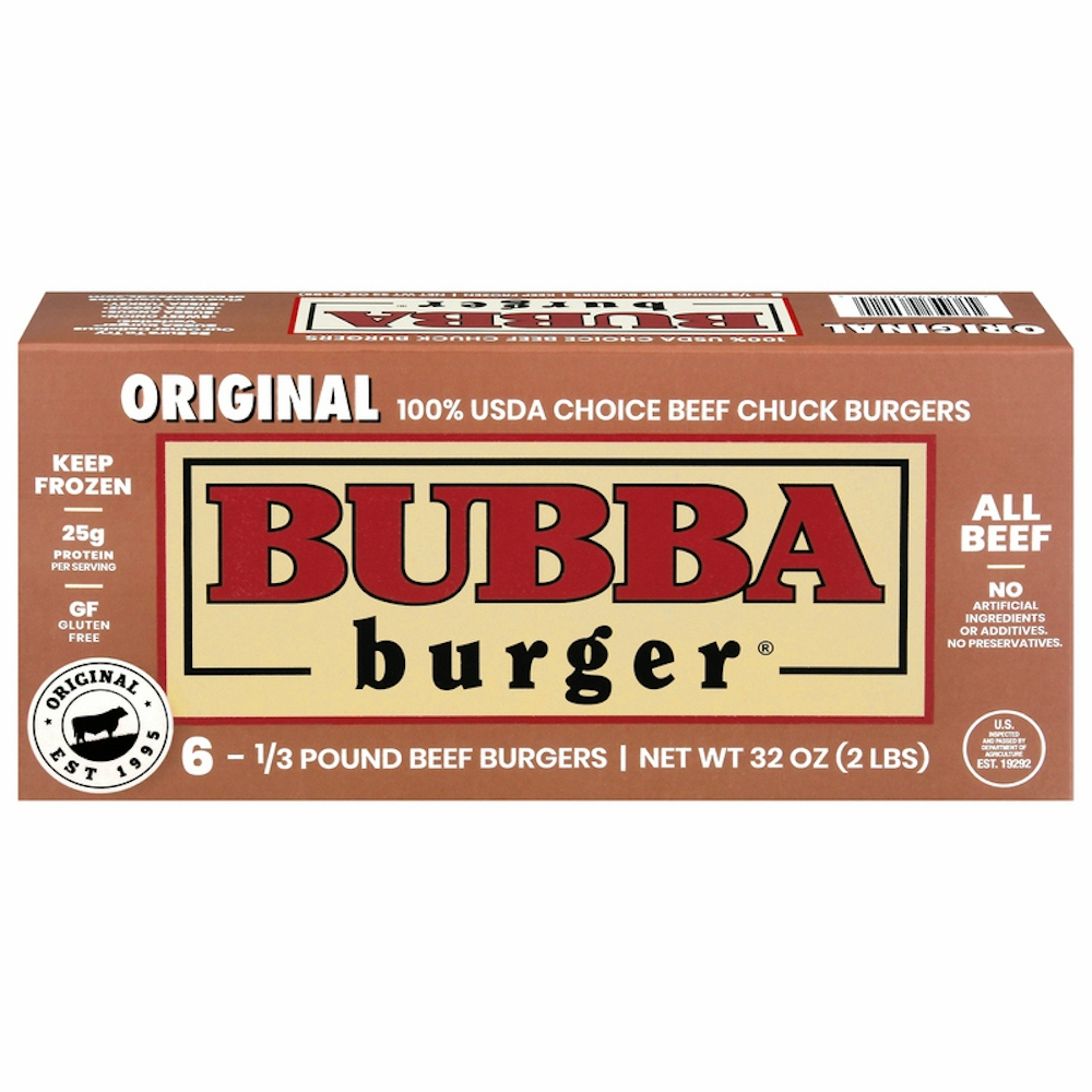 Bubba Burger Original Beef Burgers, 1/3 Pound