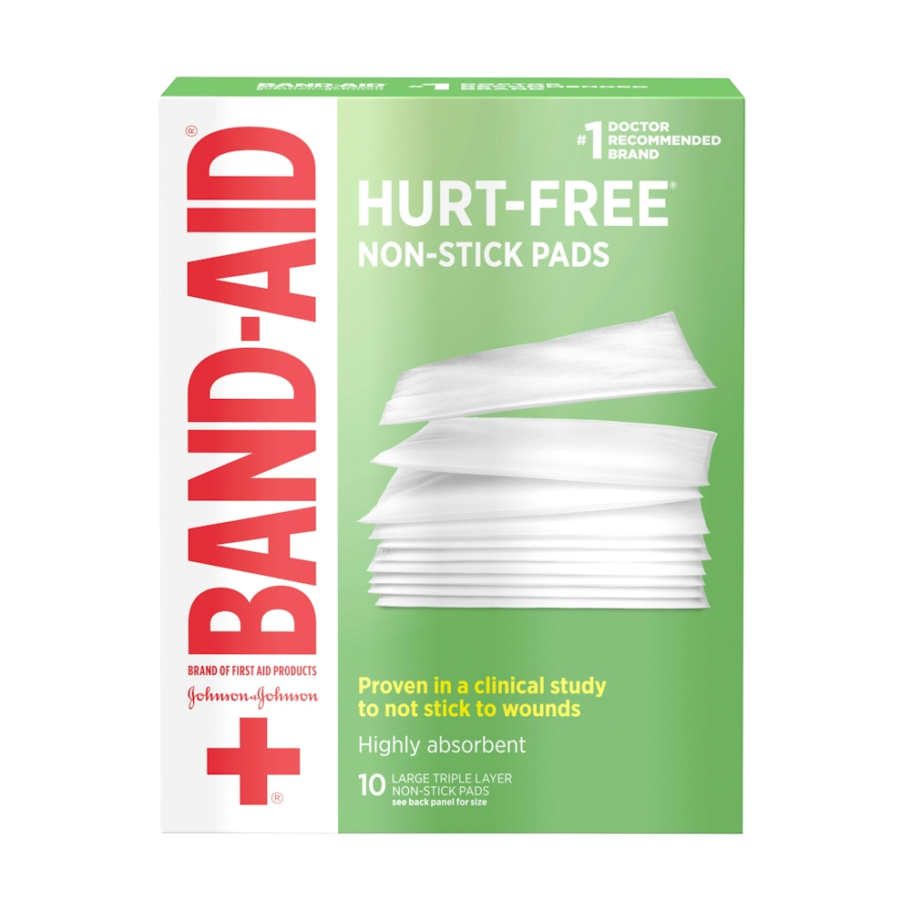 Band-Aid Brand Non Stick Pads, Large Triple Layer, Highly Absorbent