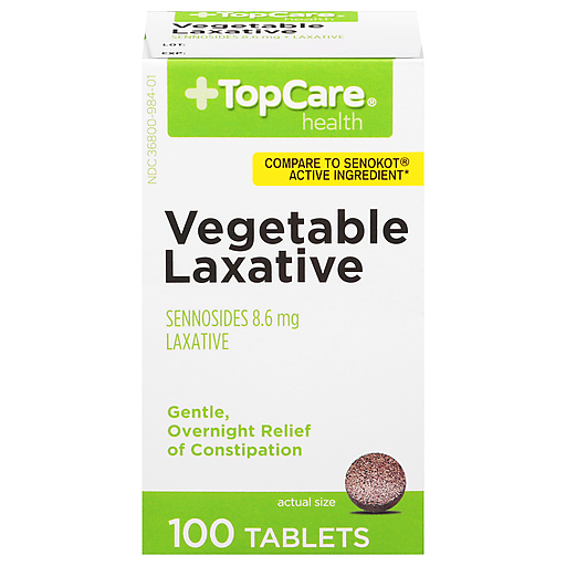 TopCare Senna Vegetable Laxative Tablets 100 ct