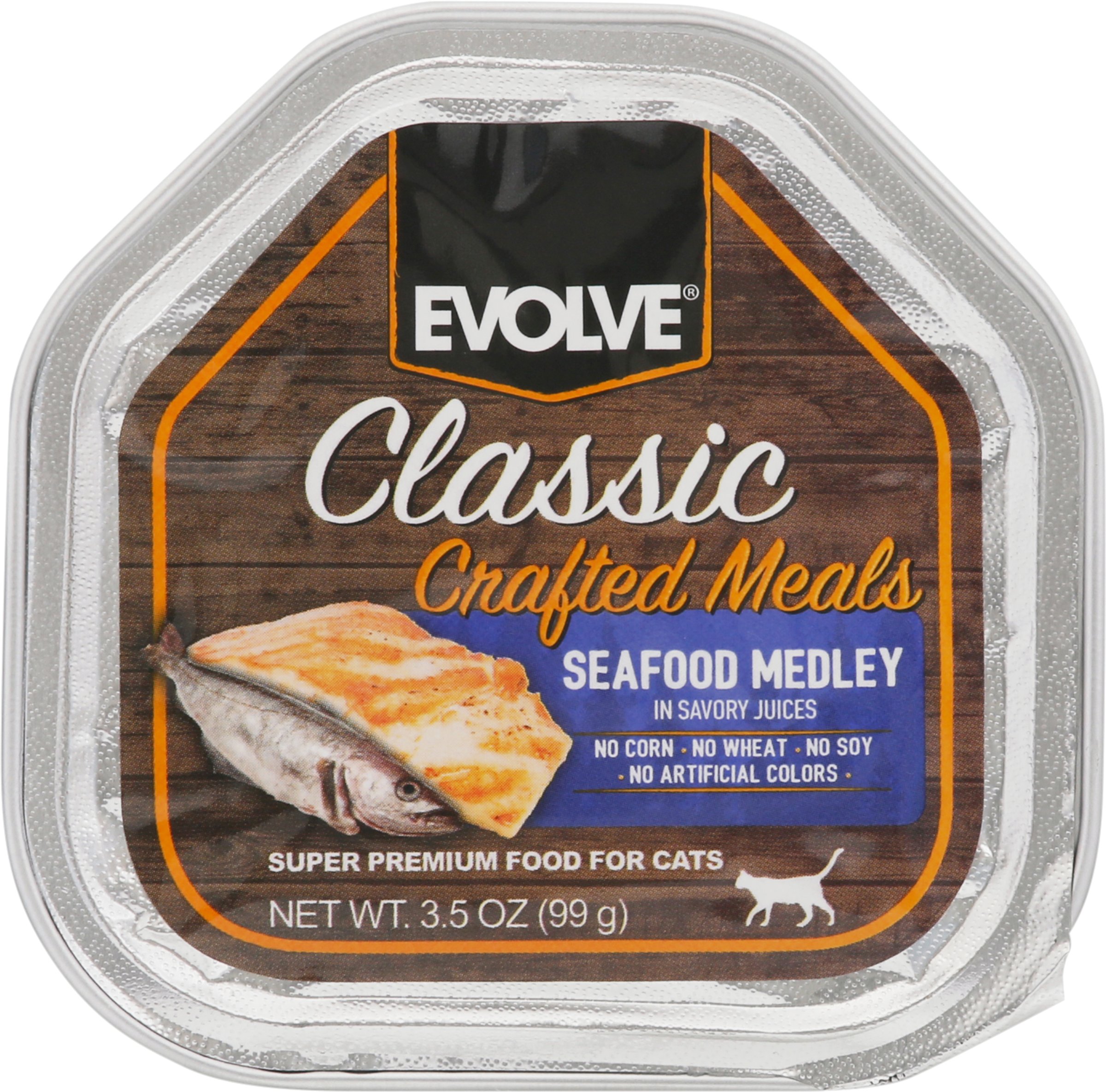Evolve Food For Cats Seafood Medley In Savory Juices Crafted Meals
