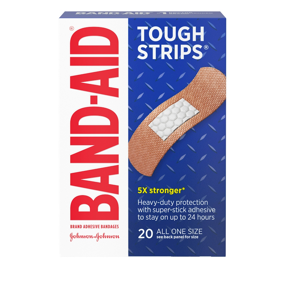 Band-Aid Brand Adhesive Bandages Tough Strips All One Size