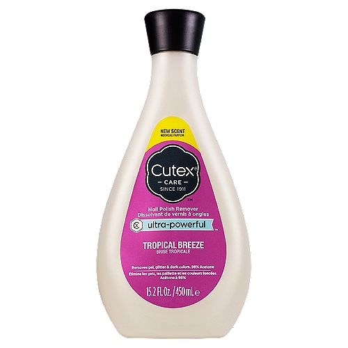 Cutex Ultra-Powerful Tropical Breeze Nail Polish Remover, 15.2 Fl Oz