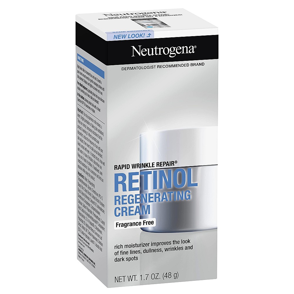 Neutrogena Rapid Wrinkle Repair Retinol Face Moisturizer Cream With Hyaluronic Acid - Fragrance Free - 1.7oz