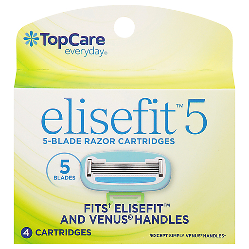 TopCare Elise 5 Women’s 5‑Blade Razor Cartridges, 4 ct