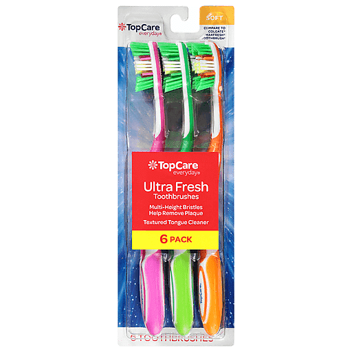TopCare Soft Ultra Fresh Toothbrushes 6 ct