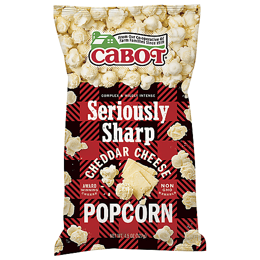 Cabot Popcorn, Seriously Sharp, Cheddar Cheese 4.5 Oz