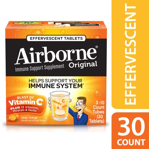 Airborne Zesty Orange Flavor Effervescent Tablets
