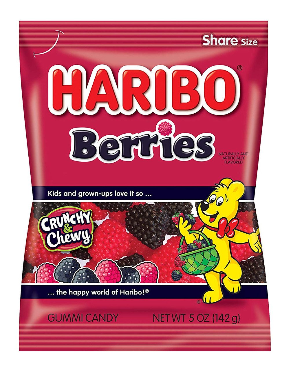 Haribo Berries Gummi Candy 5 Oz Peg Bag
