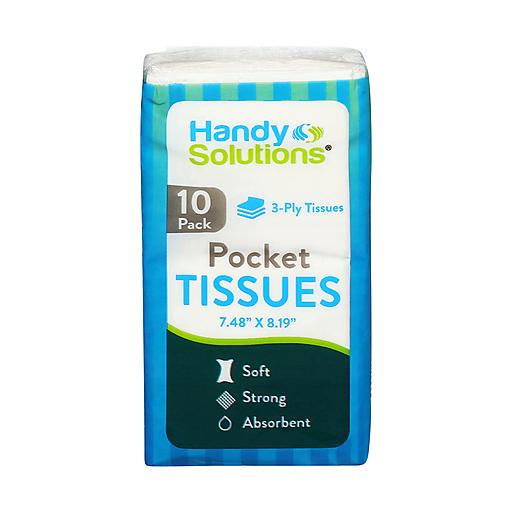Handy Solutions Pocket Tissues, 3 Ply