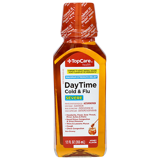 TopCare Daytime Cold & Flu Severe Honey Liquid 12 fl oz
