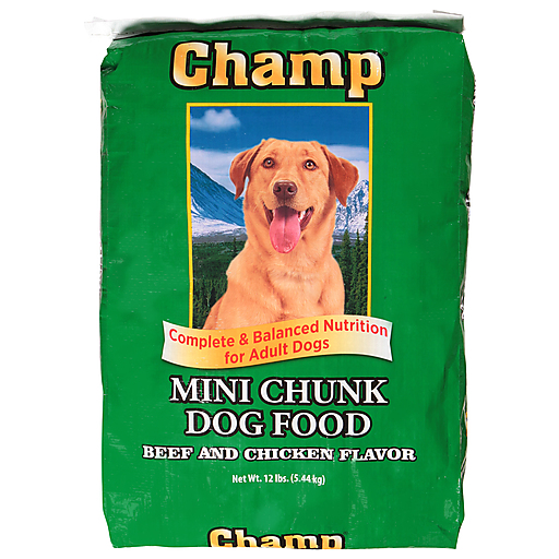 Champ Dog Food, Beef And Chicken Flavor, Mini Chunk 12 Lb