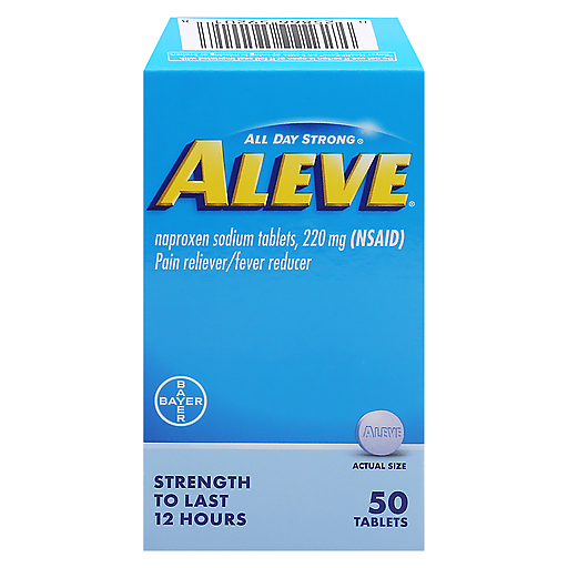 Aleve All Day Strong 220 Mg Pain Reliever/Fever Reducer Tablets 50 Ea Box