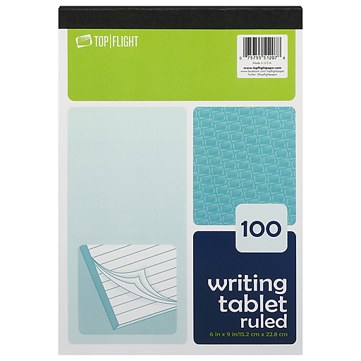 Top Flight Writing Tablet, Ruled, 100