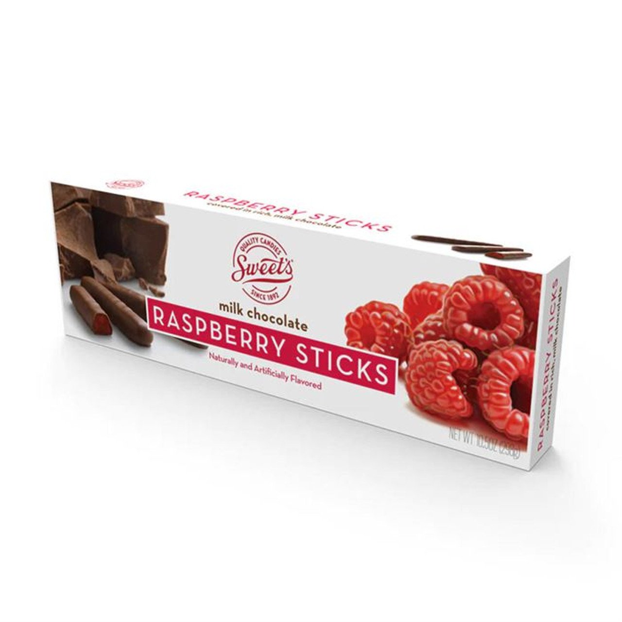Sweet's Raspberry Sticks, Milk Chocolate 10.5 Oz