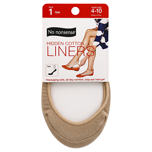 No nonsense Hidden Cotton Low Nude 4-10 Liners