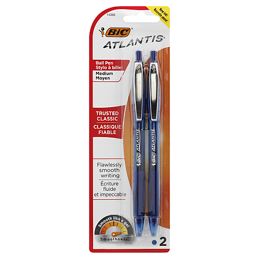 BiC Bi C Atlantis Medium Trusted Classic Blue Ball Pens