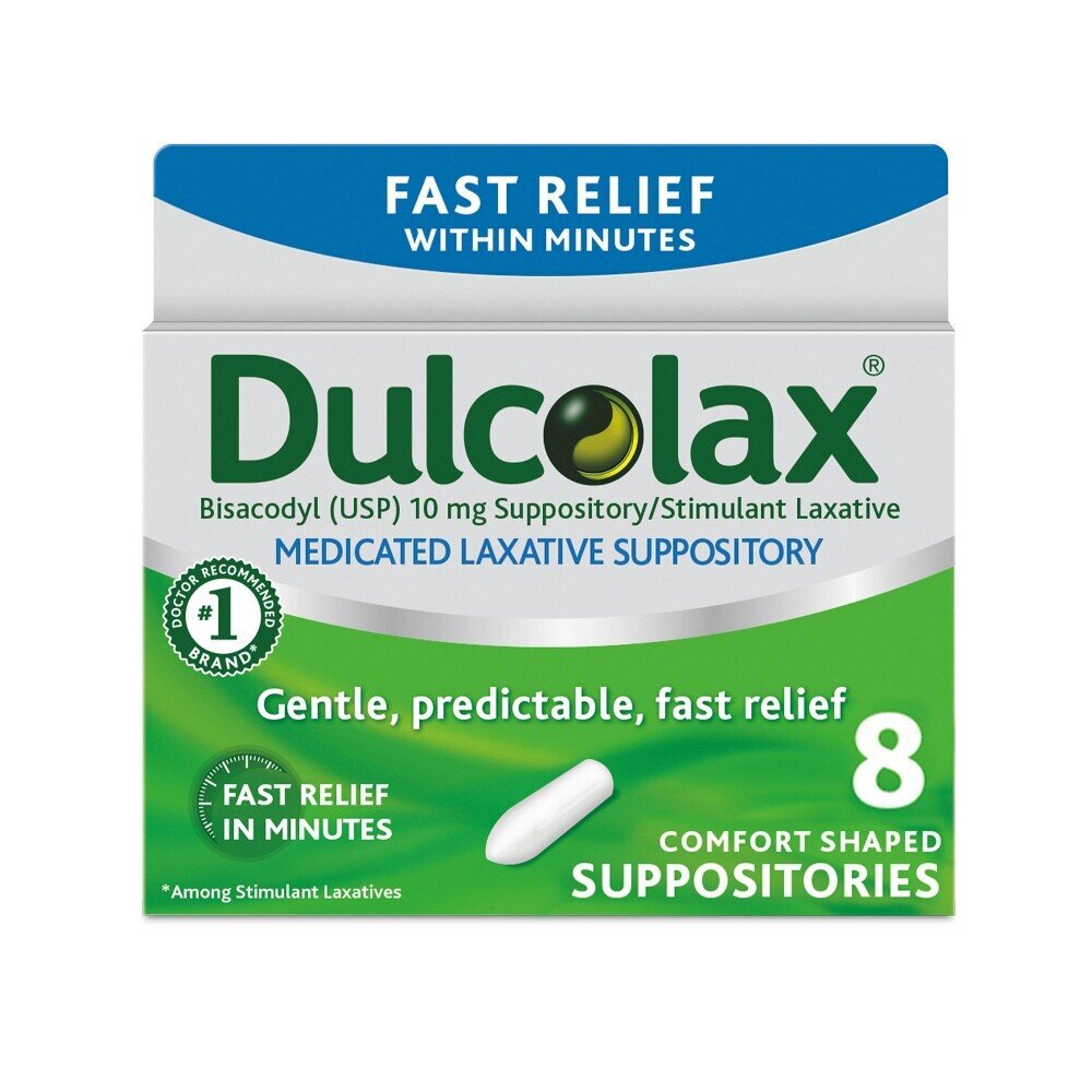 Dulcolax Laxative Suppository, Medicated, Comfort Shaped