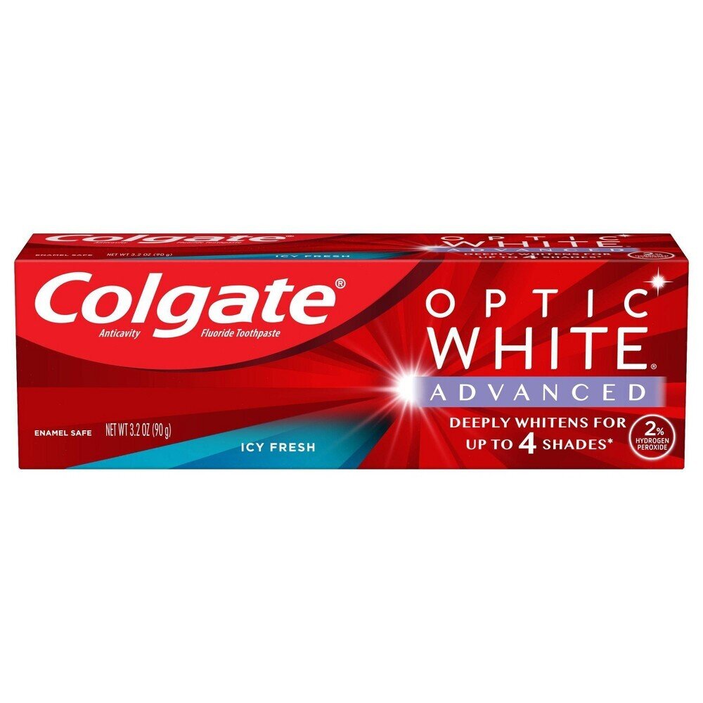 Colgate Optic White Toothpaste, Anticavity Fluoride, Icy Fresh, Advanced