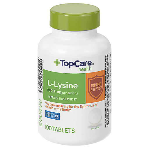 TopCare Health L‑Lysine Tablets 1,000 mg, 100 ct