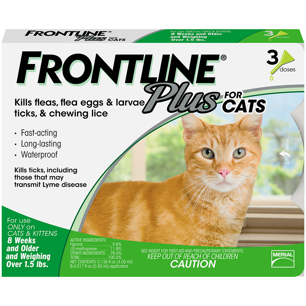 Frontline Plus Flea & Tick Treatment For Cats & Kittens