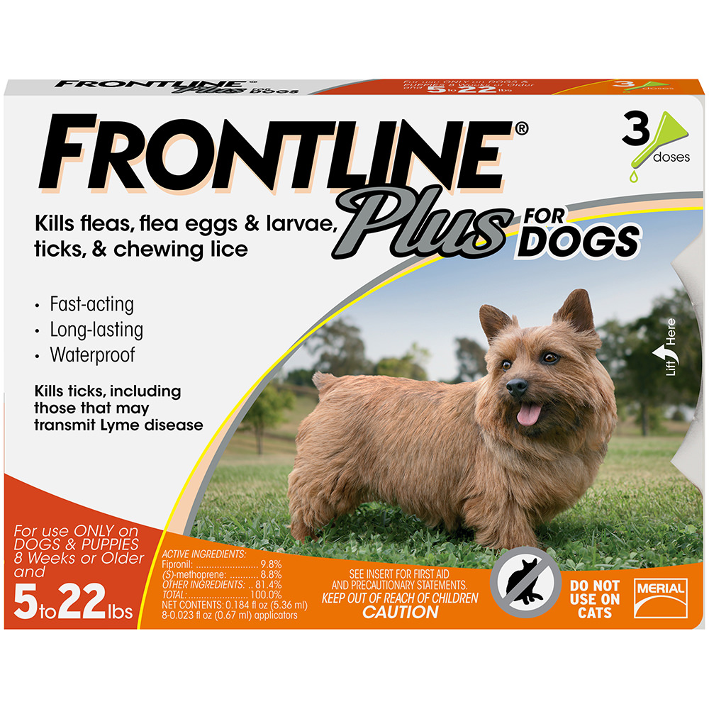 Frontline Plus For Dogs Flea And Tick Treatment, Small Dog
