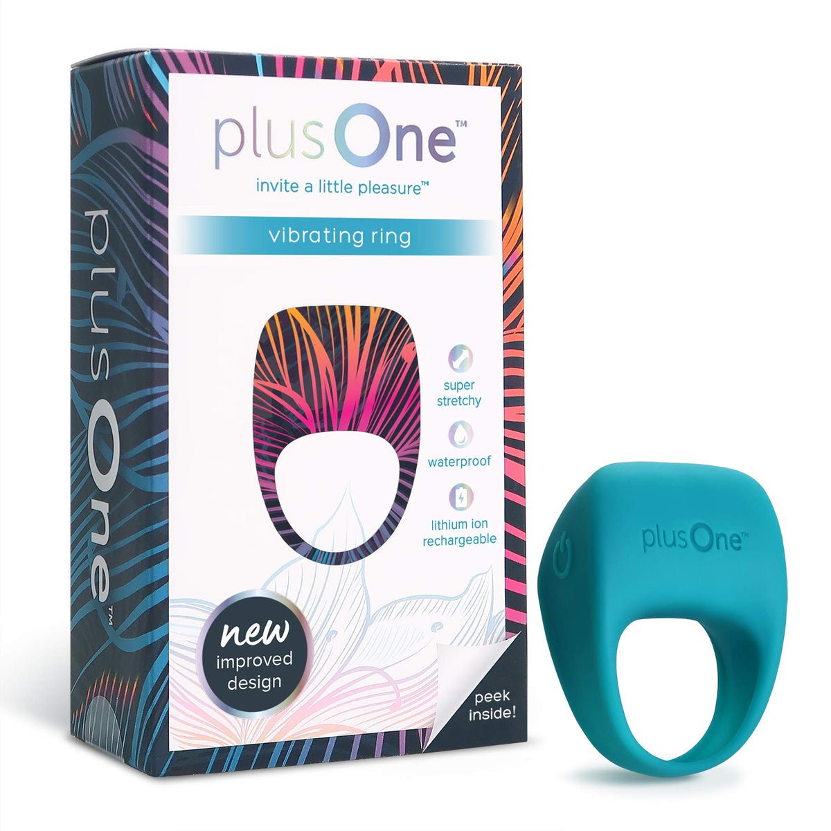 plusOne Vibrating Ring - Teal