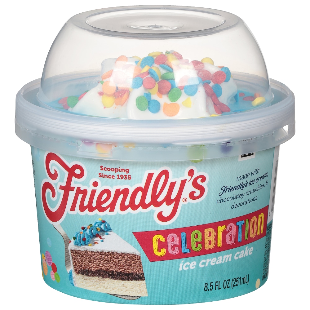 Friendly's Ice Cream, Birthday Cake, Cake Singles, Party Pack, 6-Pack 8.5 Fl Oz