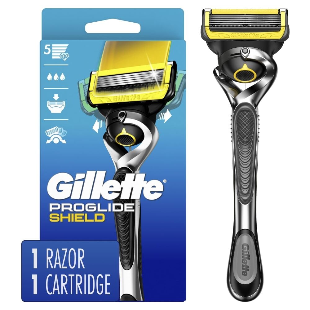 Gillette Fusion5 Pro Glide Shield Shaving Razor For Men, 1 Handle, 1 Refill