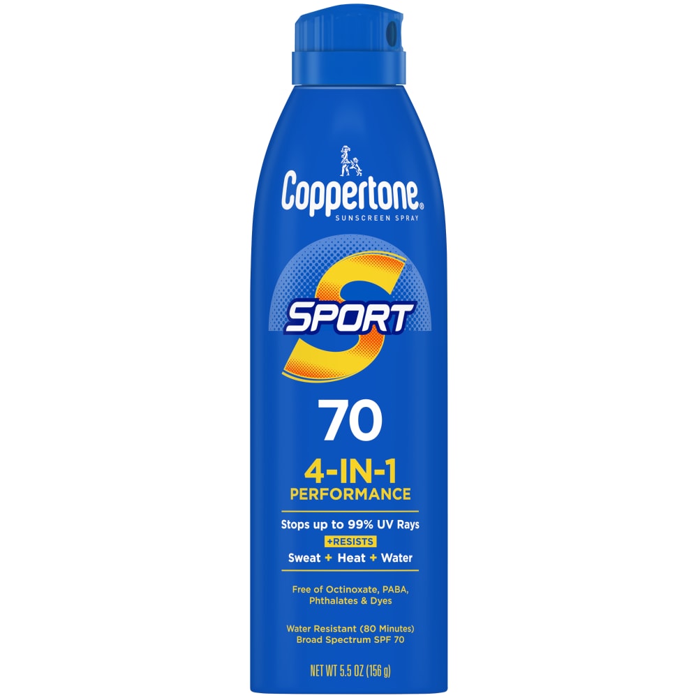 Coppertone Sport Broad Spectrum SPF 70 Sunscreen Spray 5.5 Oz