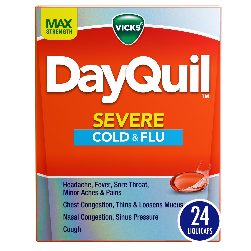 Vick's Cold & Flu, Severe, Max Strength, Liqui Caps